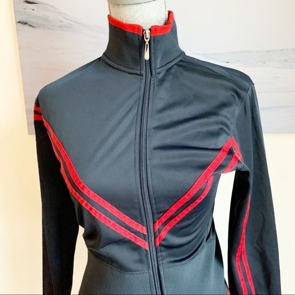 🌈 5/$25 1970's inspired Athleisure full zip track style fitted jacket - Picture 4 of 12